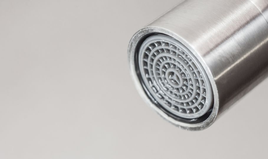 Low-flow showerheads and faucets